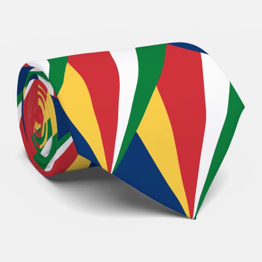 Seychelles Flag Stropdas (Opgerold)