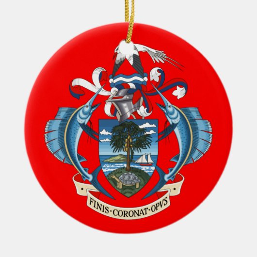SEYCHELLES*- Ornament/Seychellen Ornement Keramisch Ornament (Voorkant)