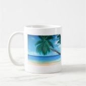 "Seychelles" Tropical Island Beach Art Café Mug (Gauche)