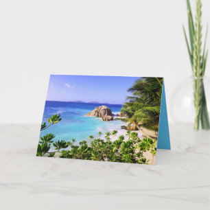 Seychelles Tropical Island Beach Kaart