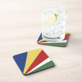 Seychelse vlag bier onderzetter (Rechterzijde)