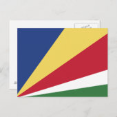 Seychelse vlag briefkaart (Voorkant / Achterkant)