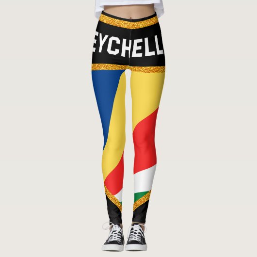 Seychelse vlag leggings (Voorkant)