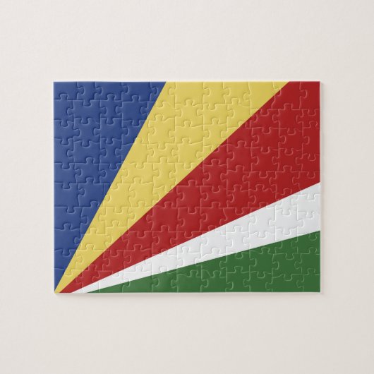 Seychelse vlag legpuzzel (Horizontaal)