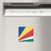 Seychelse vlag magneet (Insitu (Vaatwasser))