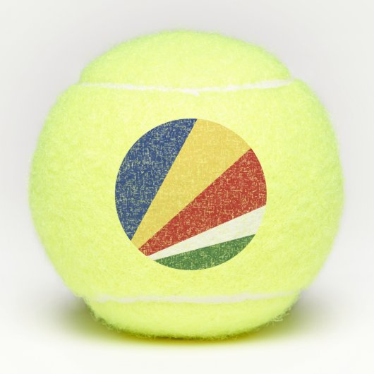 Seychelse vlag tennisballen (Voorkant)