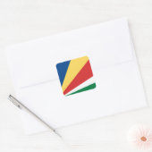 Seychelse vlag vierkante sticker (Envelop)