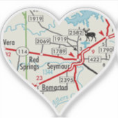 Seymour Texas Map Sticker (Voorkant)