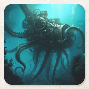 SF - 20.000 Leagues 1 Vierkante Kartonnen Onderzetter