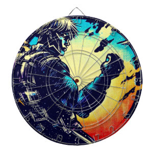 SF Anime Hero - Houtsnede (2) Dartbord