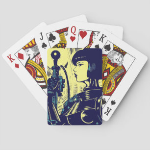 SF Anime Hero - Houtsnede (3) Pokerkaarten