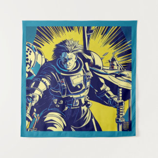 SF - Anime Hero Woodcut 1 Wandkleed