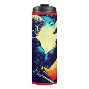 SF - Anime Hero Woodcut 2 Thermosbeker