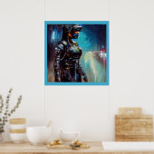 SF - Cyberpunk Hero 2 Poster (Keuken)