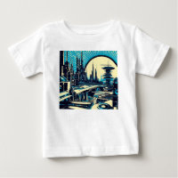 SF Futuristische City Woodcut 3
