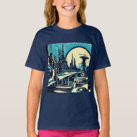 SF Futuristische City Woodcut 3