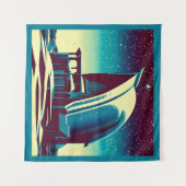 SF Futuristische Kerk 1 Wandkleed (Voorkant (horizontaal))