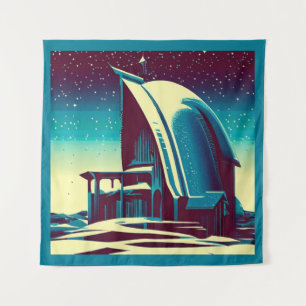 SF Futuristische Kerk 1 Wandkleed