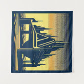 SF Futuristische Kerk 2 Wandkleed (Voorkant (horizontaal))