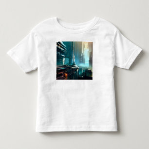 SF Futuristische Stad 3 Kinder Shirts