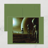 SF Grijze Aliens 1 Briefkaart (Voorkant / Achterkant)