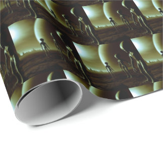 SF Grijze Aliens 1 Cadeaupapier