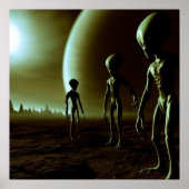 SF Grijze Aliens 1 Poster (Voorkant)