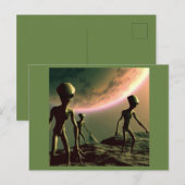 SF Grijze Aliens 2 Briefkaart (Voorkant / Achterkant)