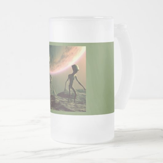 SF Grijze Aliens 2 Matglas Bierpul (Voorkant rechts)