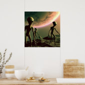 SF Grijze Aliens 2 Poster (Keuken)