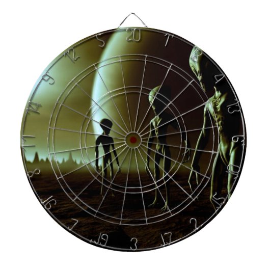 SF Grijze Aliens op Alien Planet (1) Dartbord (Voorkant)