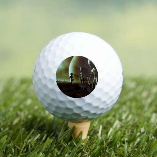 SF Grijze Aliens op Alien Planet (1) Golfballen (Insitu Shirt)
