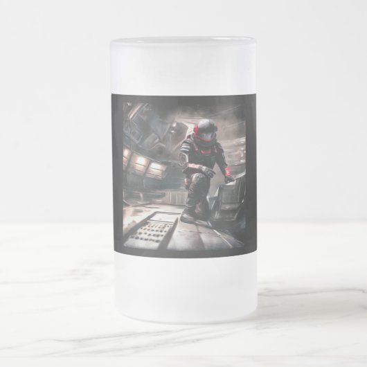 SF Hero aan boord van ruimteschip 3 Matglas Bierpul (Center)