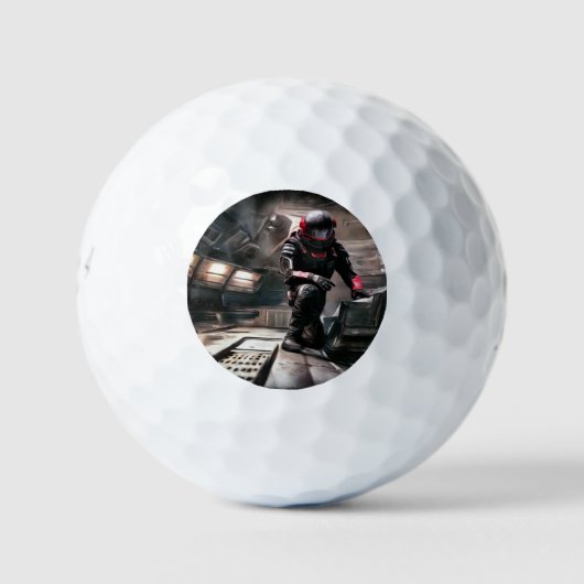 SF Hero In Ruimteschip (3) Golfballen (Voorkant)