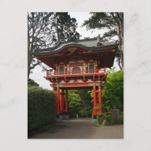 SF Japanse tea Garden Temple Gate #2 Briefkaart