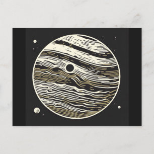 SF Jupiter Woodcut 1 Briefkaart