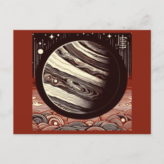 SF Jupiter Woodcut 2 Briefkaart