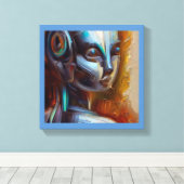 SF - Kunstmatige Intelligentie Held 3 Canvas Afdruk (Insitu (Houten vloer))