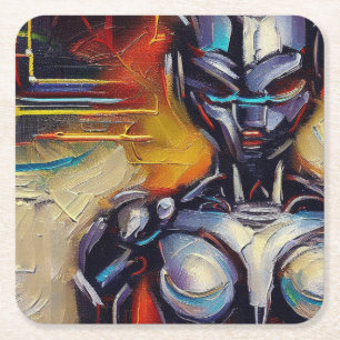 SF - Kunstmatige Intelligentie Hero 2 Vierkante Kartonnen Onderzetter