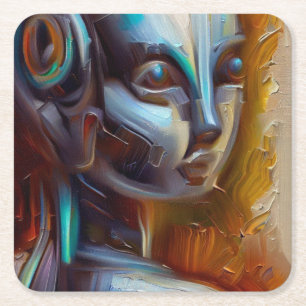 SF - Kunstmatige Intelligentie Hero 3 Vierkante Kartonnen Onderzetter
