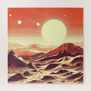 SF Mars Landschap Houtsnede (2) Legpuzzel
