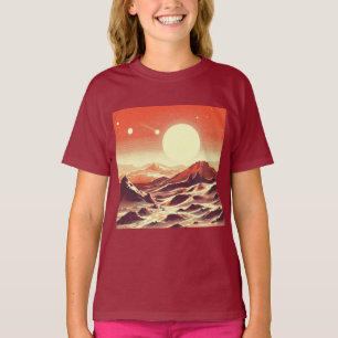 SF Mars Landschap Houtsnede 2 T-shirt