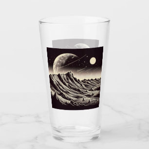 SF Mars Landschap Houtsnede 3 Glas