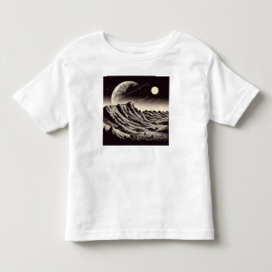 SF Mars Landschap Houtsnede 3 Kinder Shirts