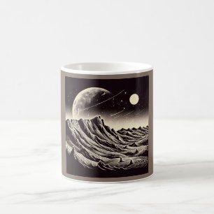 SF Mars Landschap Houtsnede 3 Koffiemok