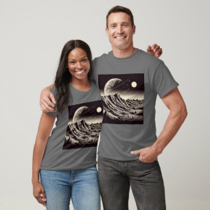 SF Mars Landschap Houtsnede 3 T-shirt