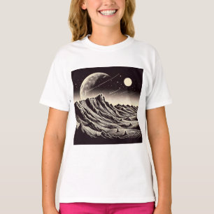 SF Mars Landschap Houtsnede 3 T-shirt