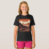 SF Mars Landschap Houtsnede 4 T-shirt (Voorkant volledig)