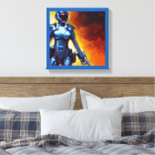 SF - Militaire Held 1 Canvas Afdruk (Insitu (Slaapkamer))