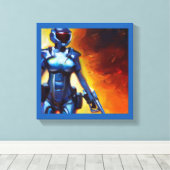 SF - Militaire Held 1 Canvas Afdruk (Insitu (Houten vloer))